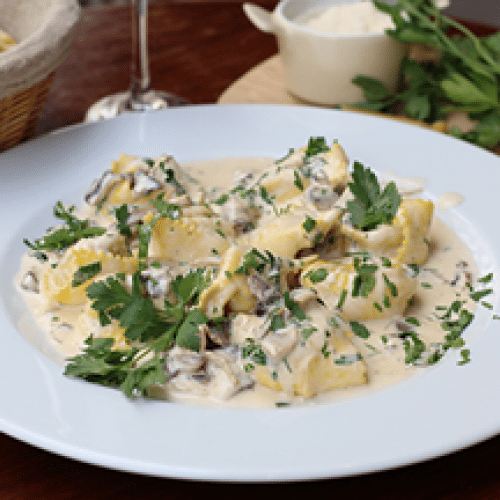 Ravioli aux champignons des bois