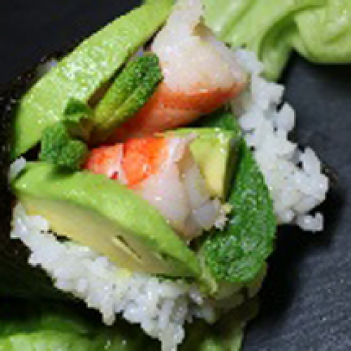 Temaki-Mi Crevette Avocat Menthe Fraîche