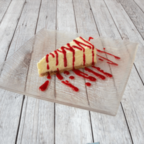 Cheesecake sur son couils de framboise