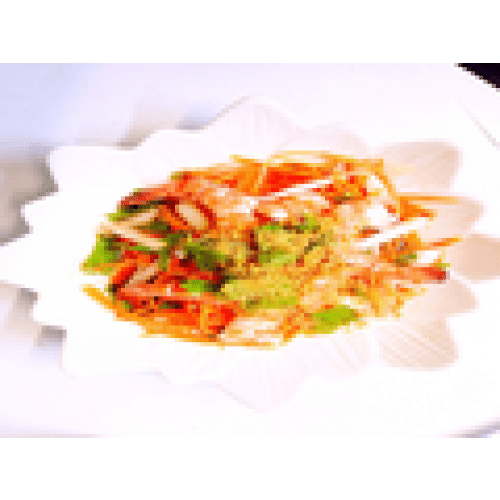 Salade de lotus aux crevettes