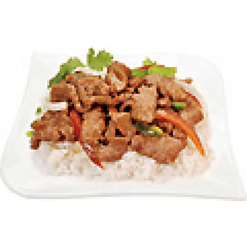 Boeuf à la sauce épicée sur riz nature