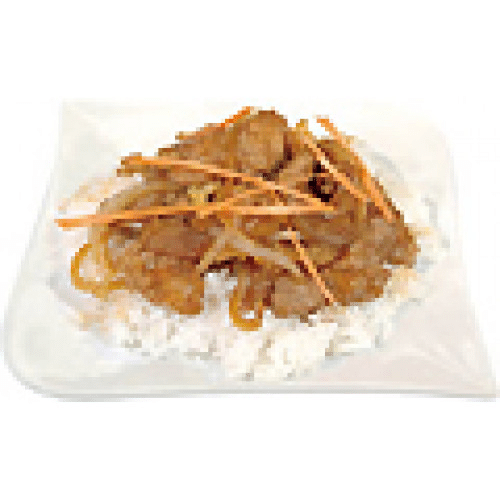 Boeuf aux oignons sur riz nature