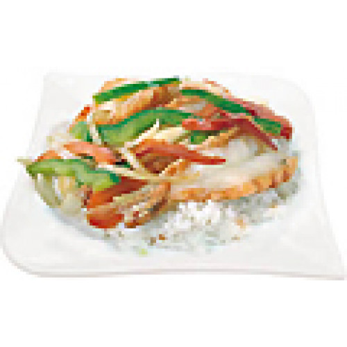 Crevette sel & poivre sur riz nature