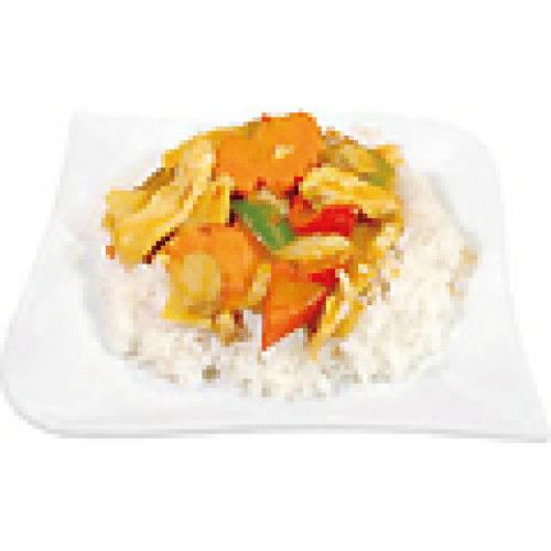 Poulet thaï sur riz nature
