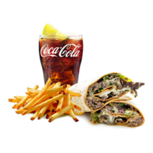 Menu Wrap Steak et Cheese