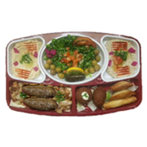 Assiette Beirut 11 Variétés + 2 Brochettes Kefta