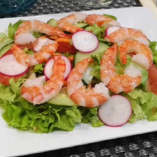 Salade Mixte aux Crevettes