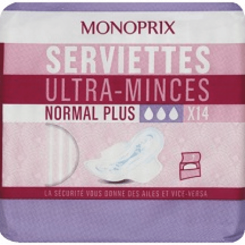 14 Serviettes Hygièniques Normale Monoprix