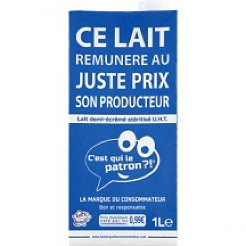 Lait demi-écrémé UHT 1 L