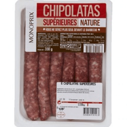 6 chipolatas Monoprix
