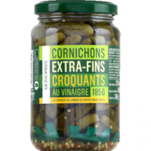 Cornichons Bocal Monoprix 185g