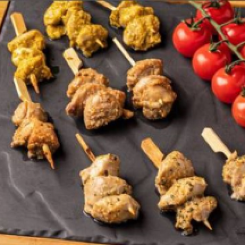 6 Mini Brochettes Marinées de Poulet aux 3 Marinades Maison