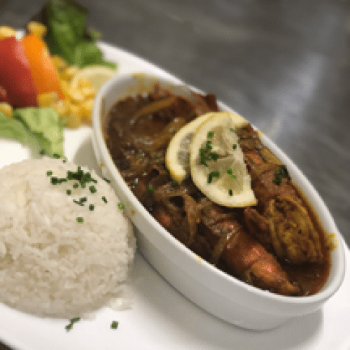 Crevettes Curry ou Coco