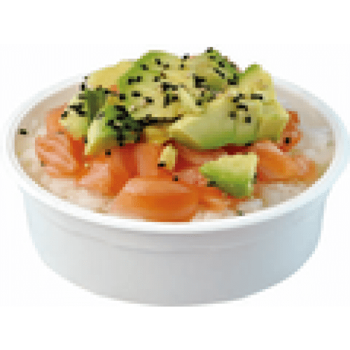 Tartare riz vinaigré saumon avocat