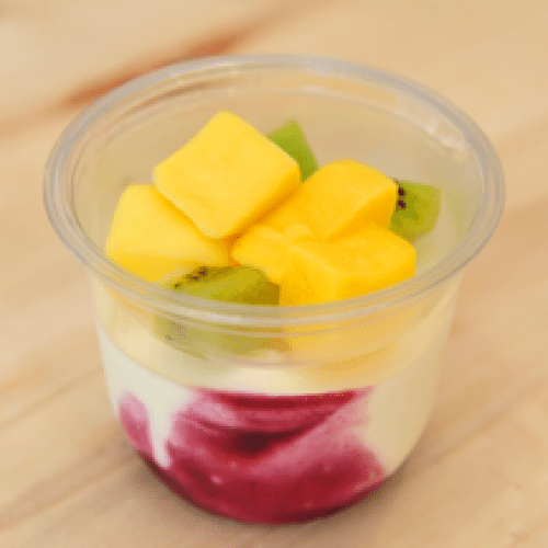 Fromage Blanc et Coulis de Fruits Rouges