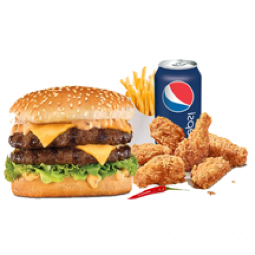 Menu Double Mixte + 5 Wings