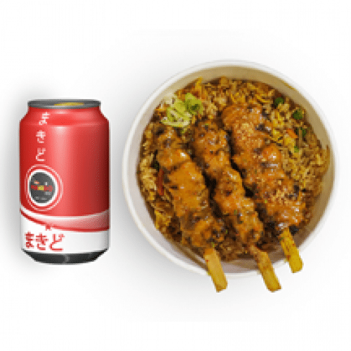 Menu Riz Chahan Brochettes Beef Yakitori
