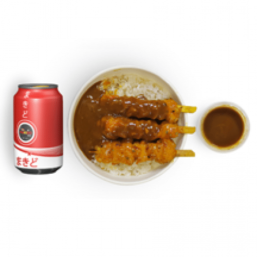 Menu Riz Katsu Curry Brochettes Chicken Satay