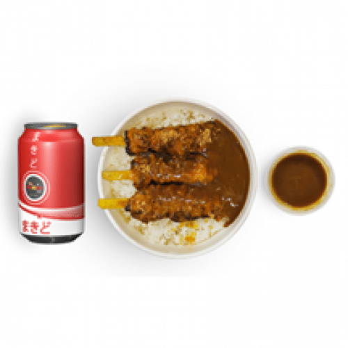 Menu Riz Katsu Curry Brochettes Beef Yakitori