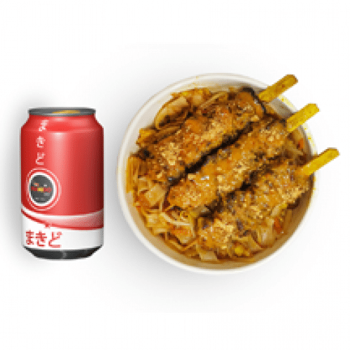Menu Noodles Pad Thaï Brochettes Beef Yakitori