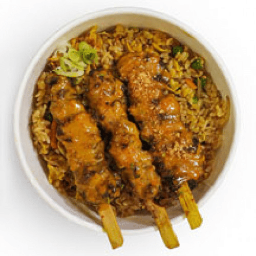Riz Chahan Brochettes Beef Yakitori