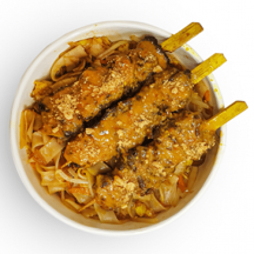 Noodles Pad Thaï Brochettes Beef Yakitori