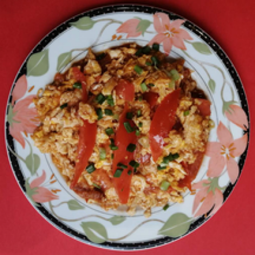 Omelette Sautée à la Tomate