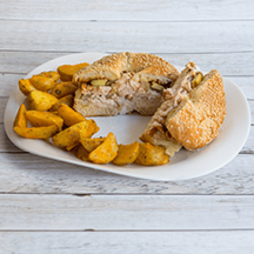 Bagel poulet boucané