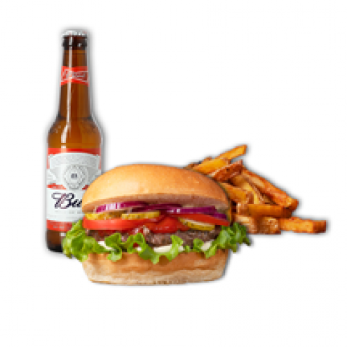 Menu Burger Simple Végétarien + Bière à 19,40€