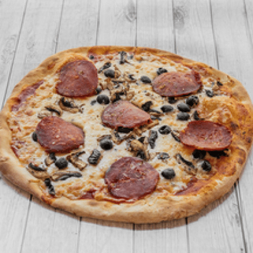 Pizza chorizo sénior