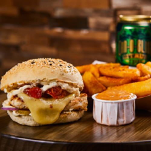 Menu Burger Poulet avec Bière