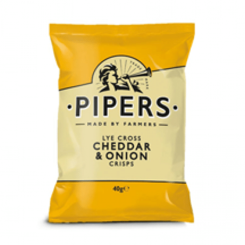 Pipers Cheddar & Onion 40gr