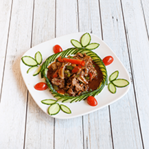 Bœuf aux feuilles de basilic (piquant)