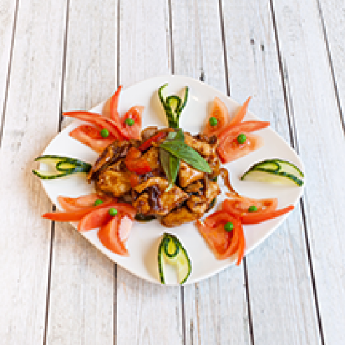 Poulet au basilic maison (piquant)