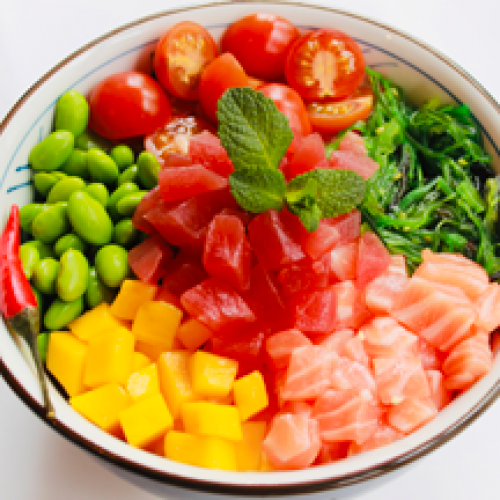 Menu Poké Saumon et Thon