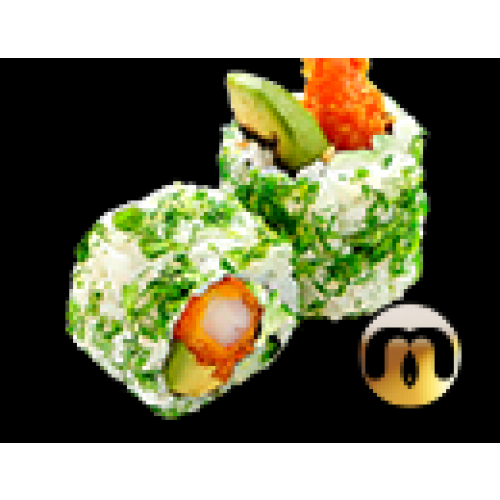 Green roll crevette tempura, avocat, concombre, mayonnaise
