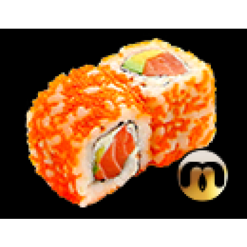 saumon roll saumon avocat cheese, tobiko, nori