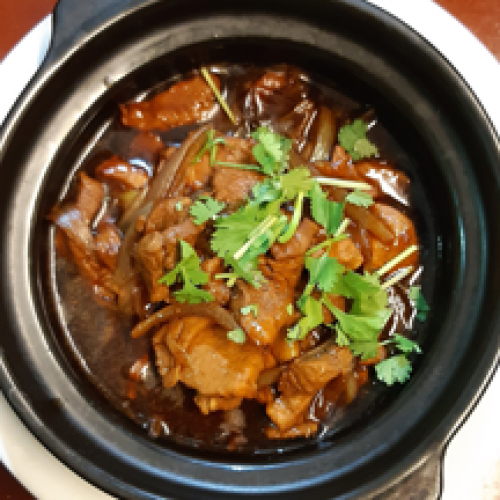 Porc Caramel et Riz Blanc