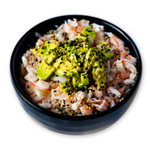 Tartare de Riz Crevettes Avocat Mayo