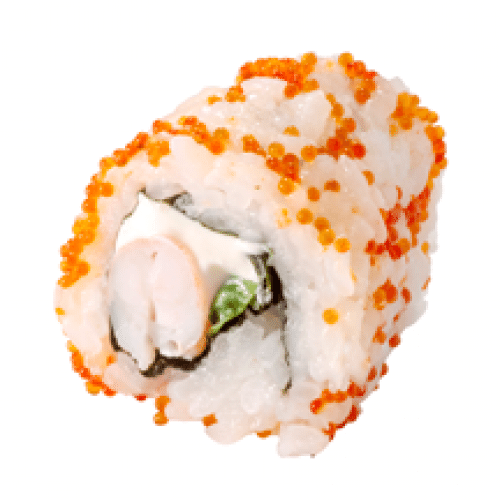 California Roll Crevette, Tobiko, Fromage, Basilic x6