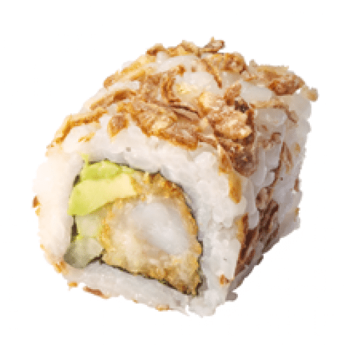 California Roll Tempura de Crevette, Avocat, Concombre, Oignon Crispy x6