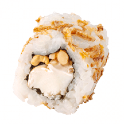 California Roll Oignons Frits, Chèvre, Miel, Noix, Vinaigre Balsamique x6