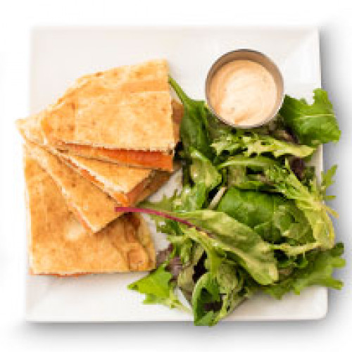 Pita toastée saumon fumé, cream cheese, aneth