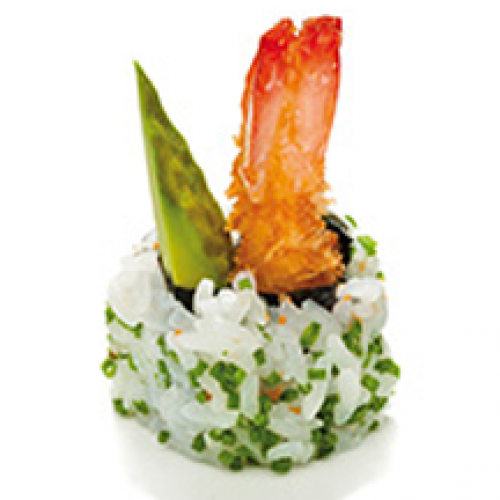 Green Roll Tempura aux Crevettes, Avocat et Ciboulette x6