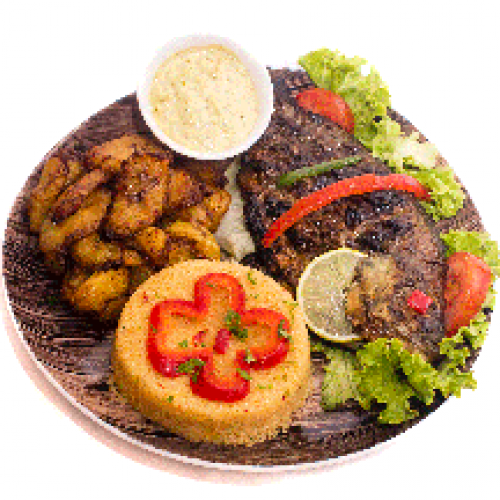 Poisson Braisé (Riz Jaune ou Riz Rouge)