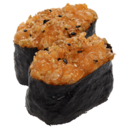 Sushi gunkan tartare de saumon spicy