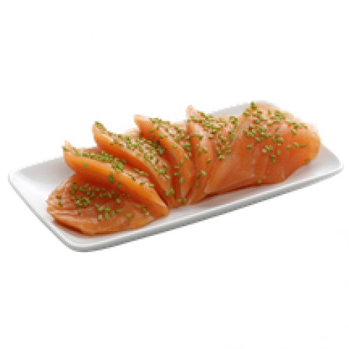 Sashimi saumon graine de sésame au wasabi x6