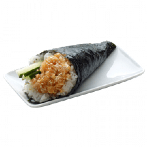 Temaki tartare de saumon spicy