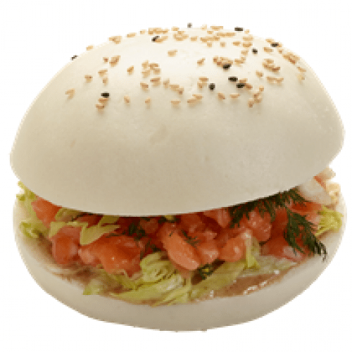 Bao burger tartare saumon