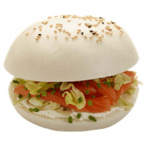 Bao burger saumon fumé